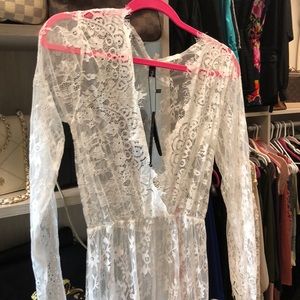 Lace gown/cover up. Great for maternity shoot